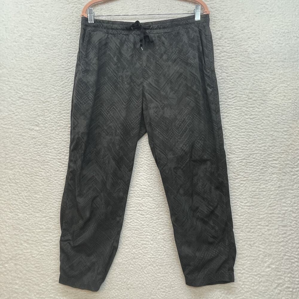 Eddie Bauer Pants Womens Large Black Gray Joggers Stretch Drawstring Athleisure